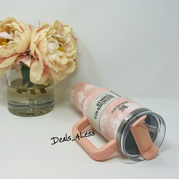 Stanley Tumbler 40 oz Peach Tie Dye Limited Edition Quencher Pink, Blush RARE - Picture 4 of 5